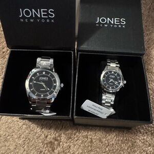 Jones New York Silver Watch Pair